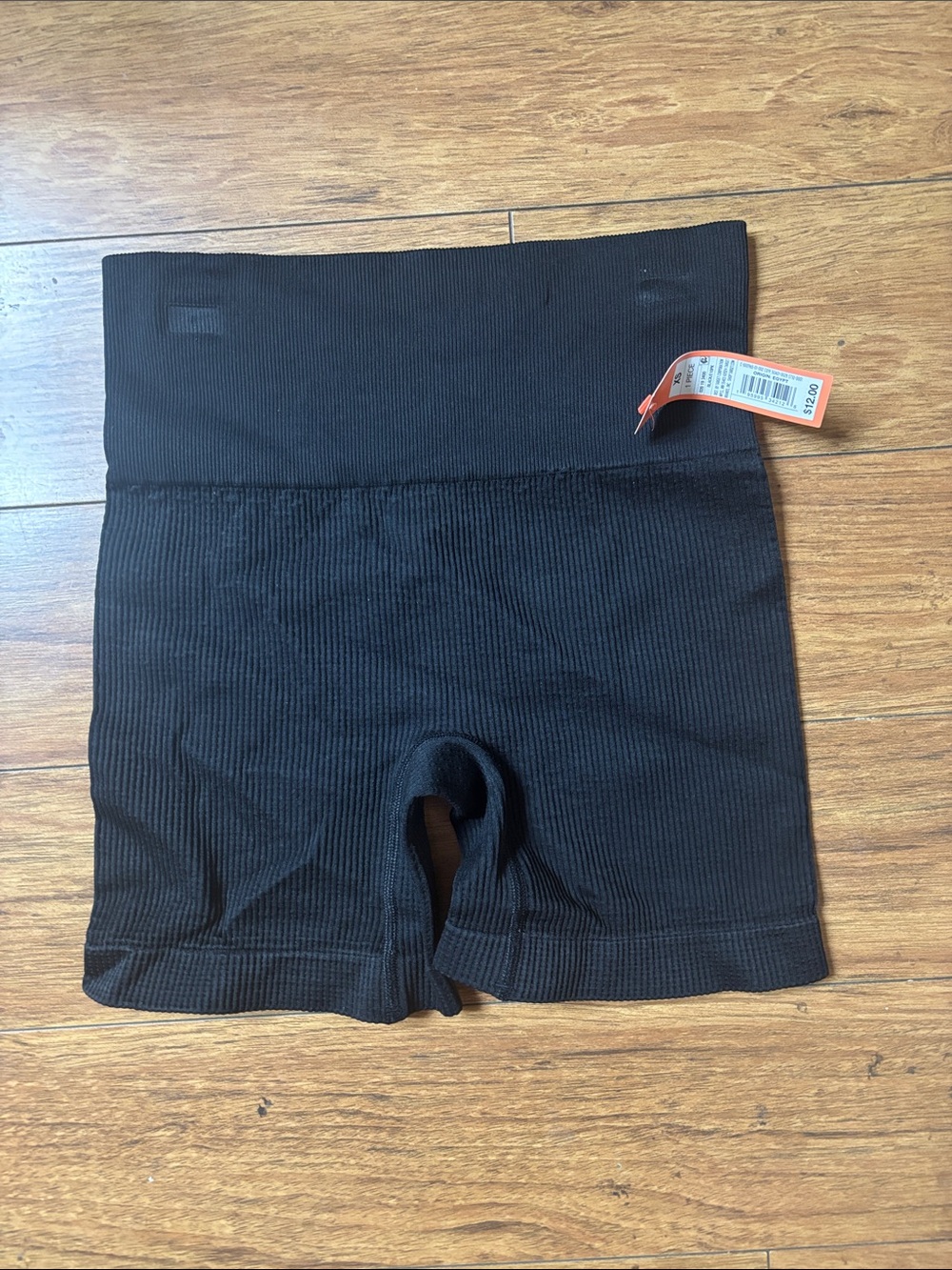 Colsie Black Ribbed High-Waist Bike Shorts